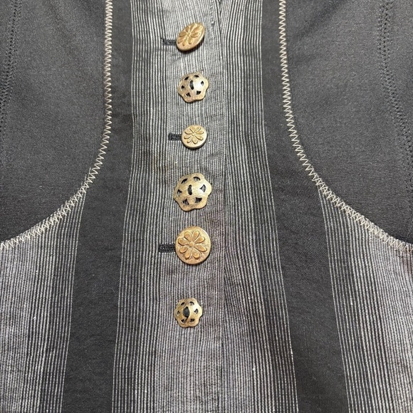 TUZZI Linen Blend 2 Pc Pantsuit Shoulder Pads Stretch Inserts Sz 12-14 - Picture 16 of 16